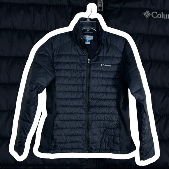 Columbia Powder Pillow Hybrid Black Water Resistant Zip-Up Jacket Size Large - Picture 4 of 16